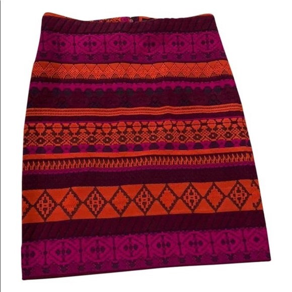 Etcetera textured tribal Aztec pattern skirt - Picture 1 of 4